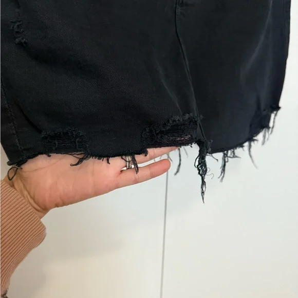 MOTHER The Vagabond Mini Fray Denim Skirt - 27 - Picture 5 of 10